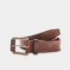Etched Leather Belt -The Normal Brand Shop LAYDOWN 2