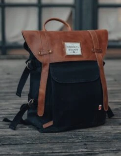 Top Side Leather Backpack - Navy 7 Top Side Leather Backpack - Navy -The Normal Brand Shop LIFESTYLE 2ec125f4 2ee1 4ee7 866a 4416855123db