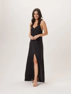 Button Front Maxi Dress