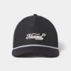 Pin High 5 Panel Hat 1 Pin High 5 Panel Hat -The Normal Brand Shop NORMAL BRAND HATS CURSIVE LOGO BLACK FRONTcopy
