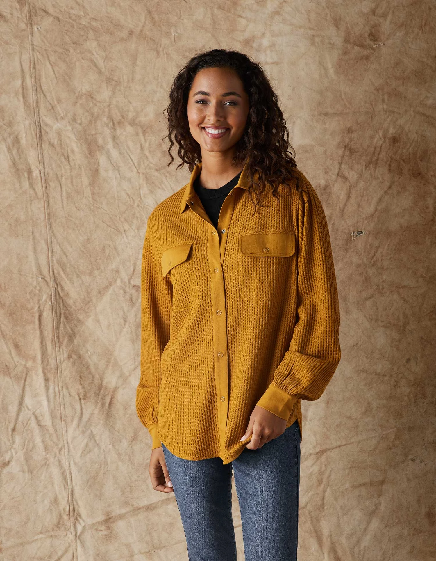 Honeycomb Waffle Overshirt 3 Honeycomb Waffle Overshirt