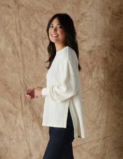 Honeycomb Waffle Split Side Pullover 14 Honeycomb Waffle Split Side Pullover -The Normal Brand Shop PIC 2 c32b8f0b 0288 4b42 9fb2 8768be003d68