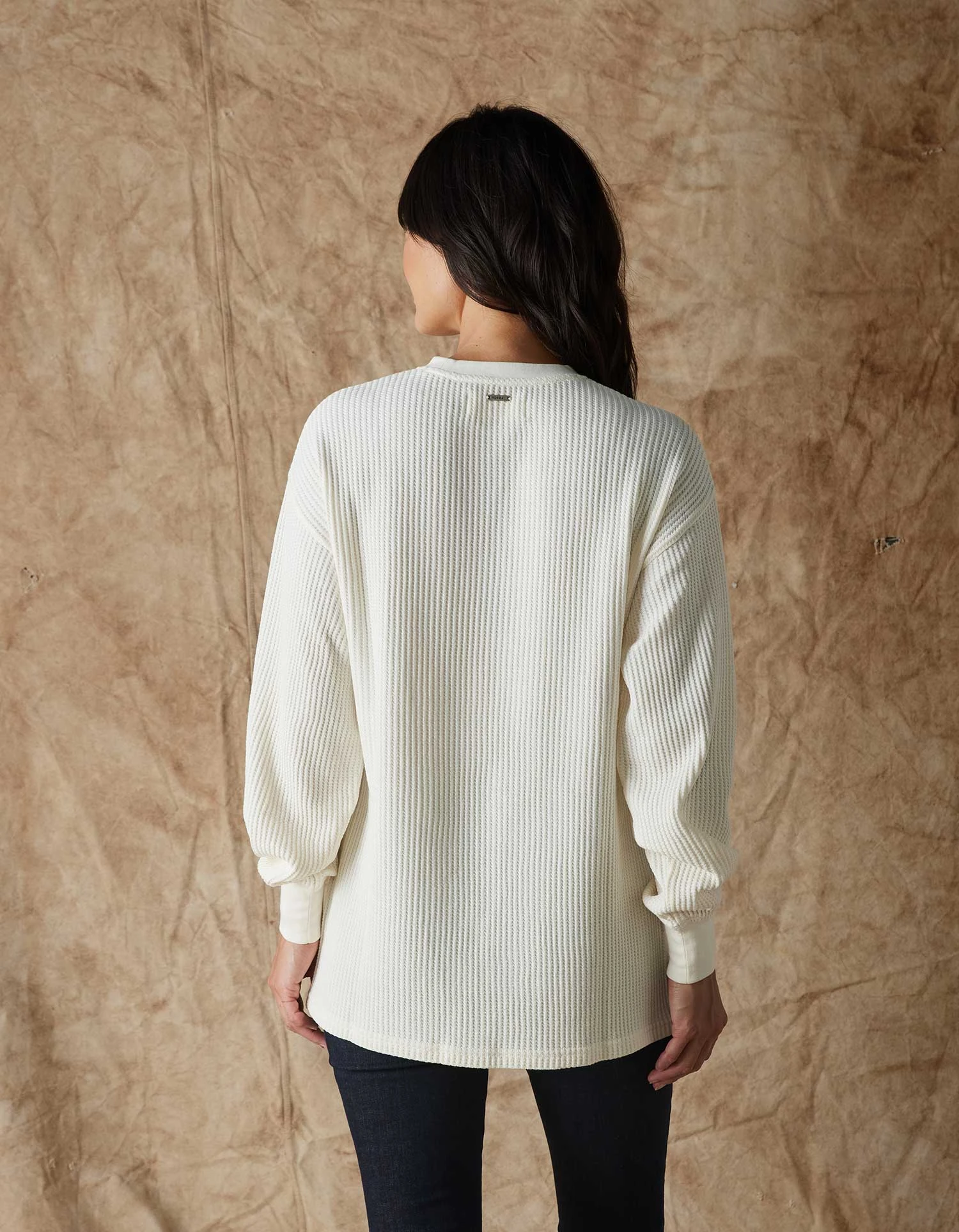 Honeycomb Waffle Split Side Pullover 9 Honeycomb Waffle Split Side Pullover - Image 7