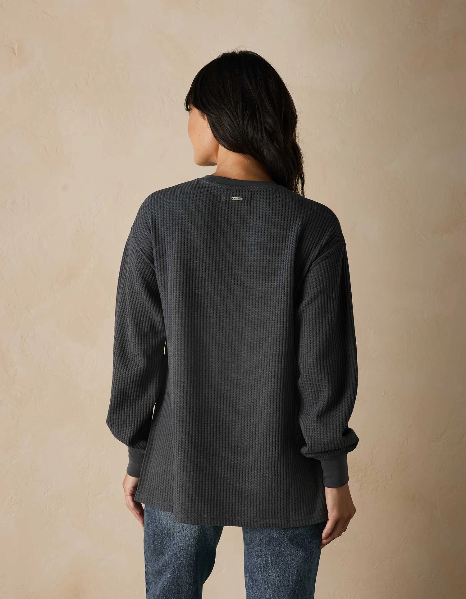 Honeycomb Waffle Split Side Pullover 5 Honeycomb Waffle Split Side Pullover - Image 3
