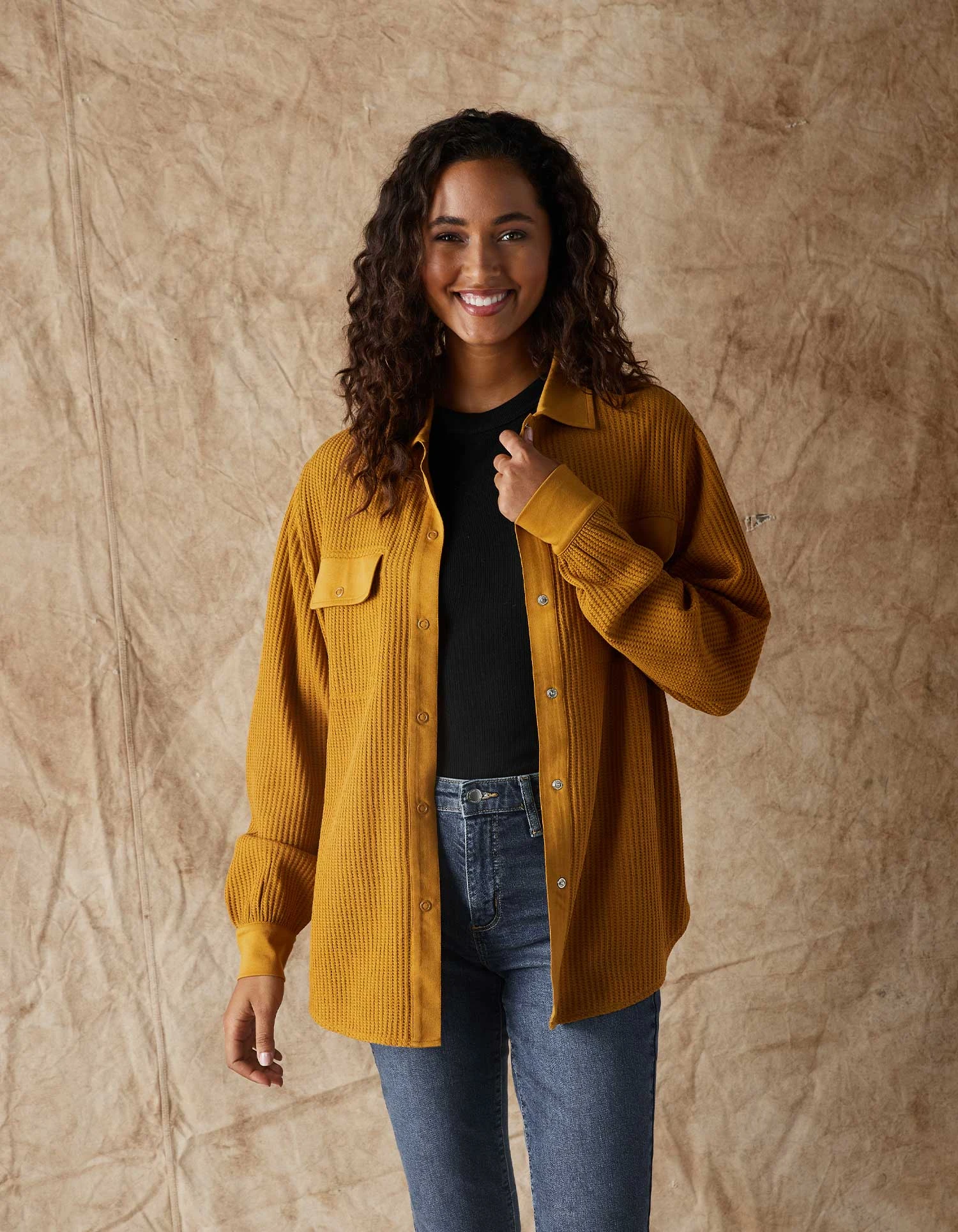 Honeycomb Waffle Overshirt 4 Honeycomb Waffle Overshirt - Image 2