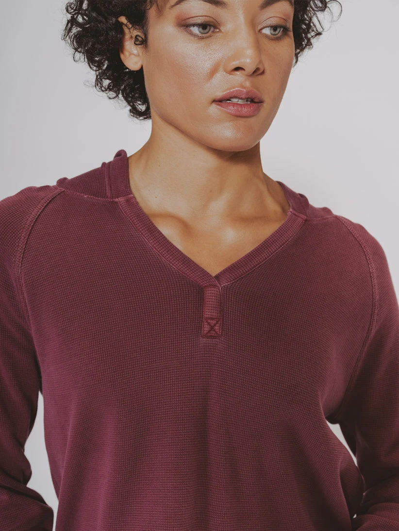 Vintage Thermal Popover Hoodie 4 Vintage Thermal Popover Hoodie - Image 2